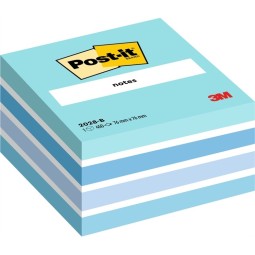 Viestilappukuutio Post-It 2028B Blue - siniset pastellisävyt
