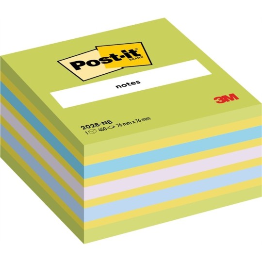 Viestilappukuutio Post-It 2028NB Green&Blue - kirkkaita neonvärejä