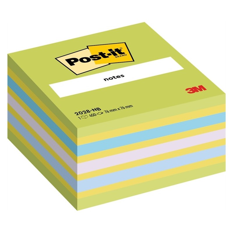 Viestilappukuutio Post-It 2028NB Green&Blue - kirkkaita neonvärejä