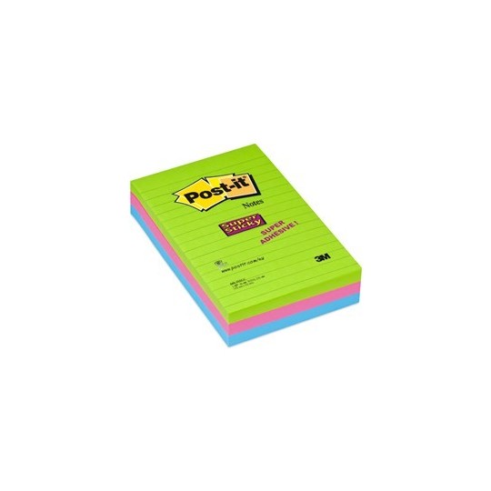 Viestilappu 102x152 Post-it 4645 SuperSticky, enemmän kirjoitustilaa