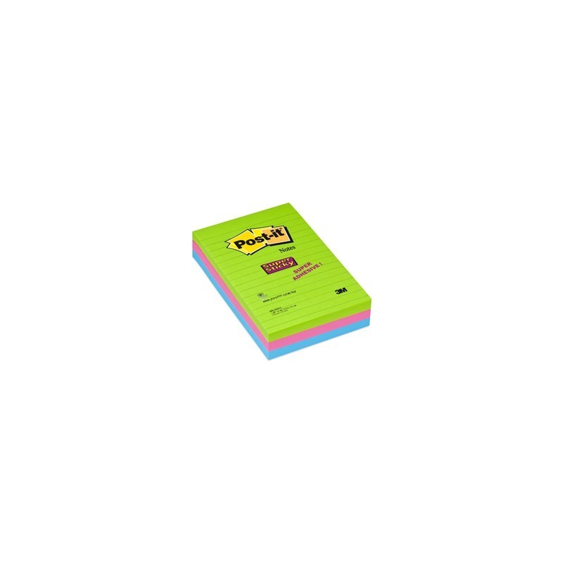 Viestilappu 102x152 Post-it 4645 SuperSticky, enemmän kirjoitustilaa