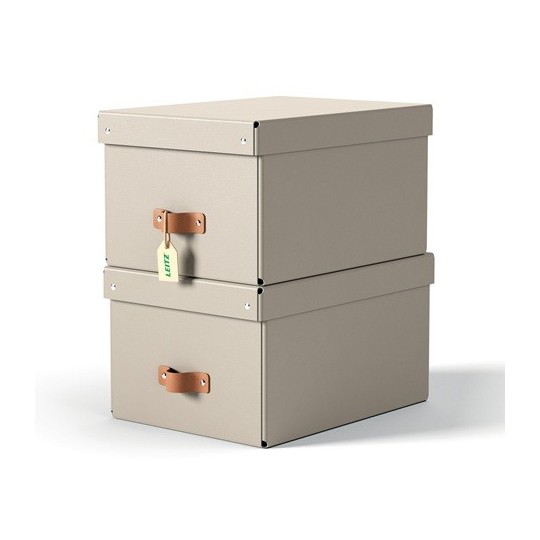 Säilytyslaatikko 17L Leitz Puro /2kpl, maanläheinen beige väri