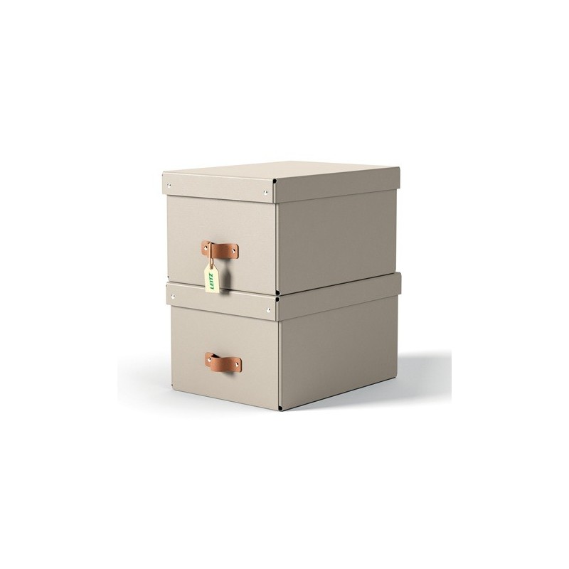 Säilytyslaatikko 17L Leitz Puro /2kpl, maanläheinen beige väri