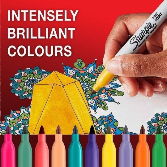 Sharpie Fine värilajitelma, 12 inspiroivaa väriä