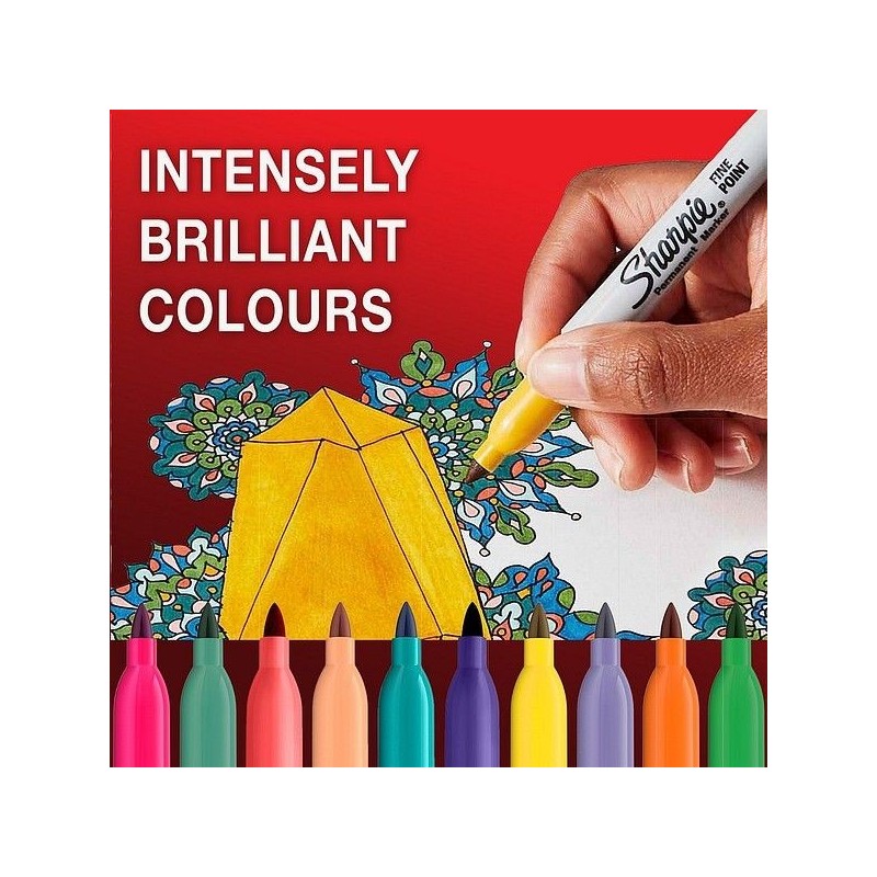 Sharpie Fine värilajitelma, 12 inspiroivaa väriä