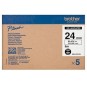 Brother HGe-151 24mm /5kpl Musta/Kirkas