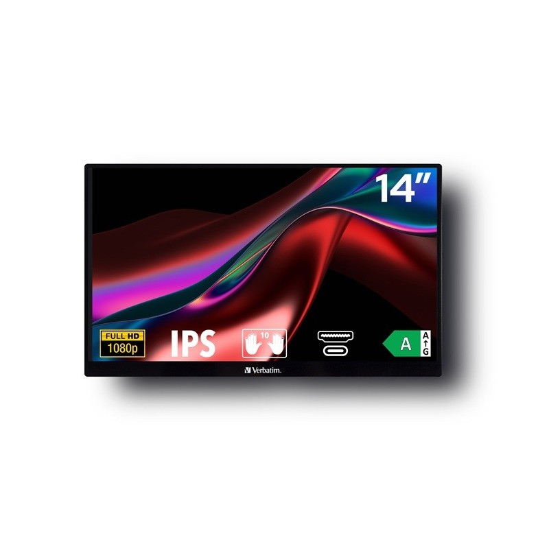 Kannettava näyttö 14" Verbatim Portable Touchscreen Monitor Full HD 1080p