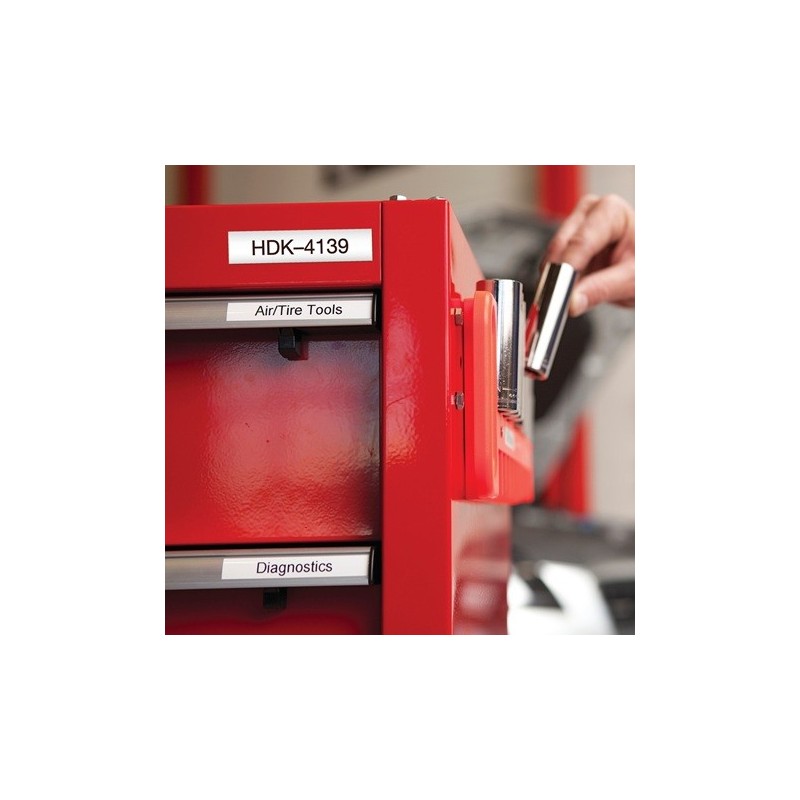 Dymo RP 19mm Polyester musta/valkoinen