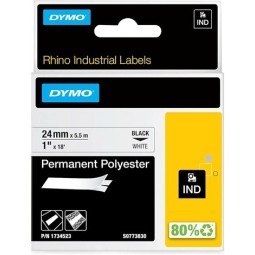 Dymo RP 24mm Polyester musta/valkoinen