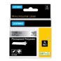 Dymo RP 12mm Polyester musta/metalli