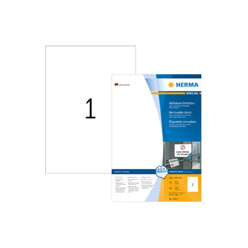 Irtoava tarra 210x297mm /100kpl Herma 10315 Movables