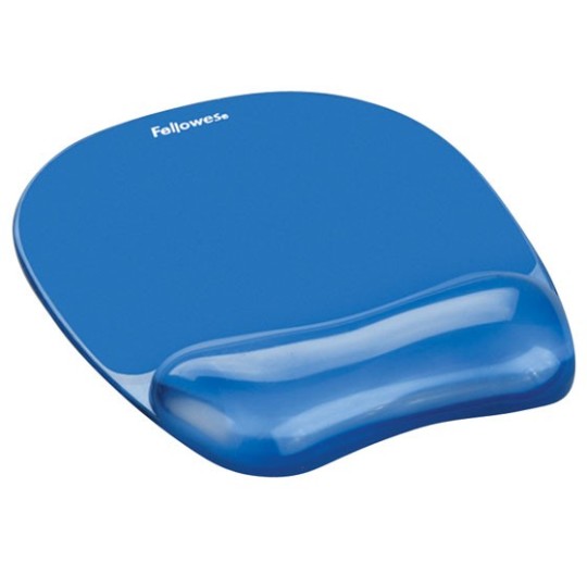 Hiirimatto + rannetuki Fellowes Crystal, sininen