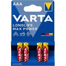 Paristo AAA 4/kpl Varta Longlife Max Power. Super premium -laatua, pitkäkestoista ja tarkkaa suorituskykyä.