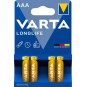 Paristo AAA /4kpl Varta Longlife - edullinen perusparisto