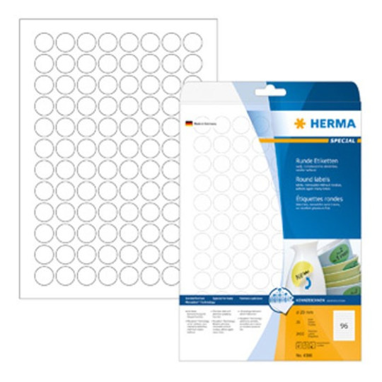 Irtoava tarra pyöreä 20mm Herma 4386 Movables