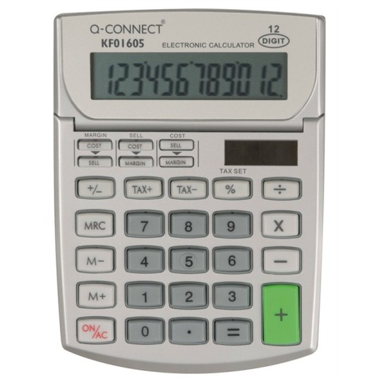 Pöytälaskin 1605 Q-Connect, pöytälaskin 12 numeron näytöllä