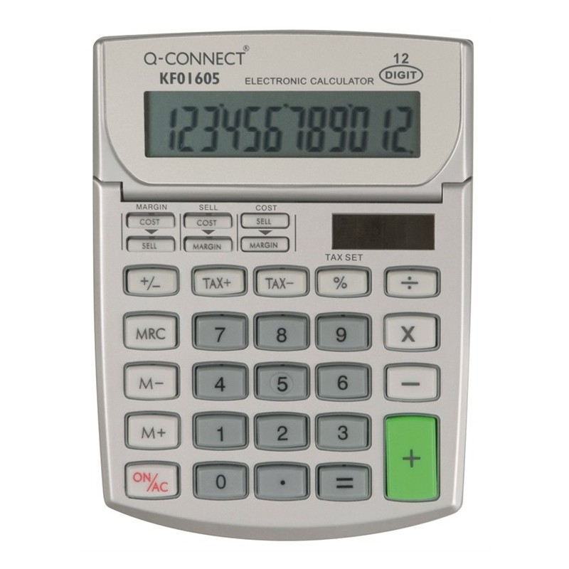 Pöytälaskin 1605 Q-Connect, pöytälaskin 12 numeron näytöllä