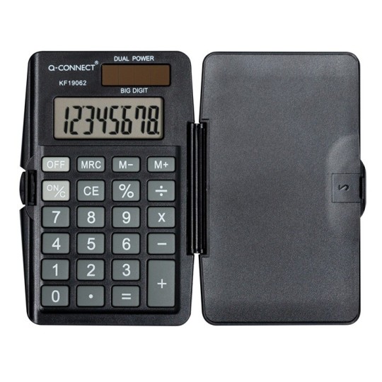 Taskulaskin 1906 Q-Connect, nelilaskin kovalla kannella