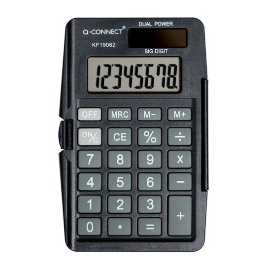 Taskulaskin 1906 Q-Connect, nelilaskin kovalla kannella