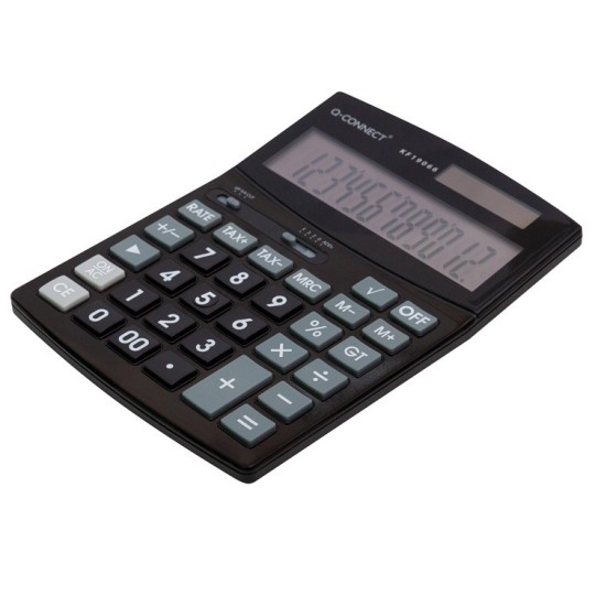 Pöytälaskin Business Q-Connect, suuri 12-numeron näyttö