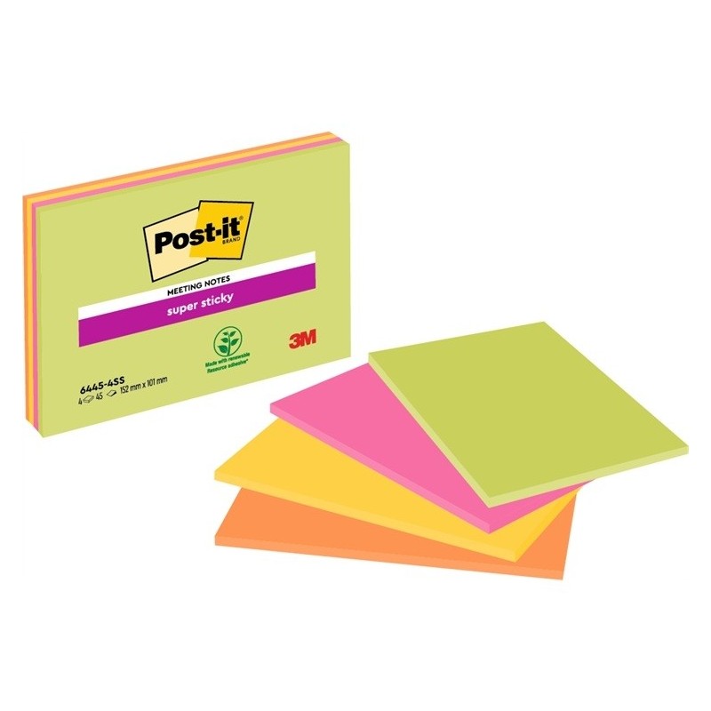 Viestilappu 101x152mm Post-It 6445 SS isoille ideoille
