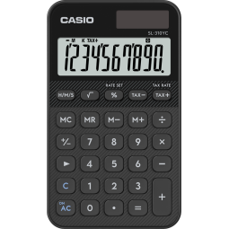 Pöytälaskin Casio SL-310YC - kompakti ja edullinen peruslaskin Musta 143065