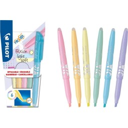Korostuskynäsarja Pilot Frixion Highlighter Light Soft 6 väriä