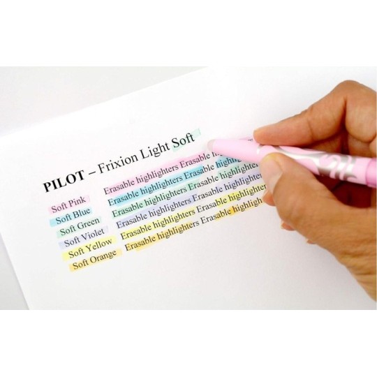 Korostuskynäsarja Pilot Frixion Highlighter Light Soft 6 väriä