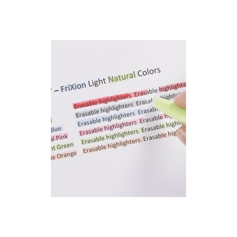 Korostuskynäsarja Pilot Frixion Highlighter Light Natural 6 väriä