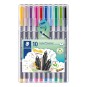 Kuitukynäsarja 0,3 Staedtler 10-väriä Fineliner Triplus