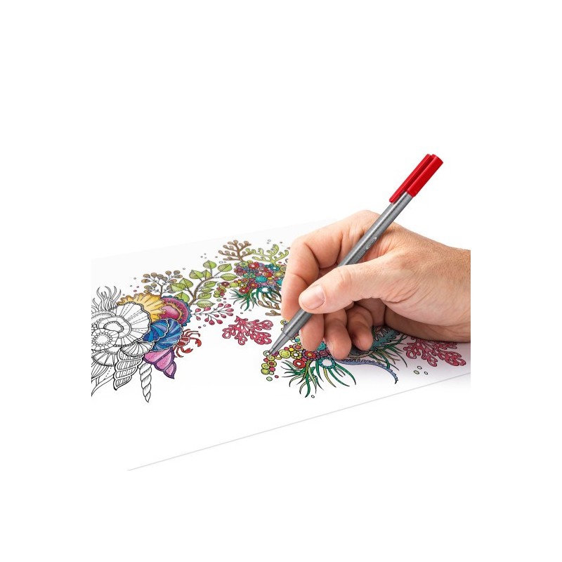 Kuitukynäsarja 0,3 Staedtler 10-väriä Fineliner Triplus
