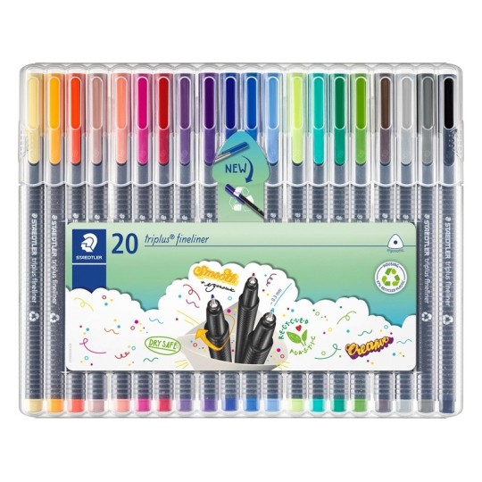Kuitukynäsarja 0,3 Staedtler 20-väriä Fineliner Triplus