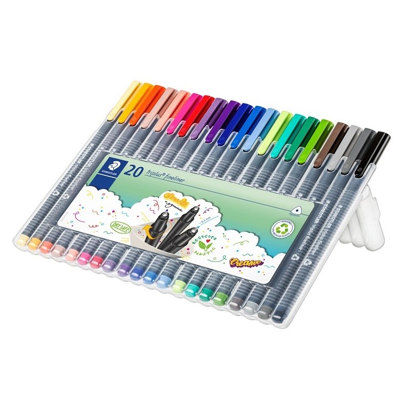 Kuitukynäsarja 0,3 Staedtler 20-väriä Fineliner Triplus