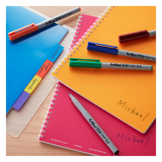 Kuitukynä 0,4 Artline 250 - pakkasenkestävä muste ja kestävä kuitukärki