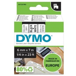 Tarrakasetti 6mm Musta/valkoinen Dymo 43613