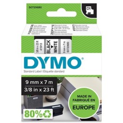 Tarrakasetti 9mm Musta/valkoinen Dymo 40913