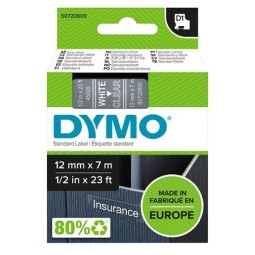 Tarrakasetti 12mm Valkoinen/kirkas Dymo 45020