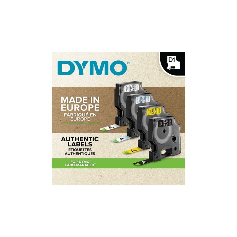Tarrakasetti 12mm Punainen/valkoinen Dymo 45015 - ekologinen, alkuperäinen tuote