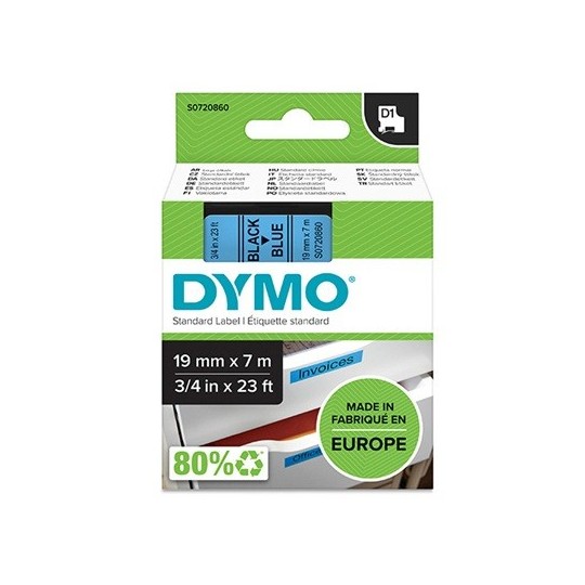 Tarrakasetti 19mm Musta/sininen Dymo 45806 - lukuisia käyttökohteita sisällä ja ulkona