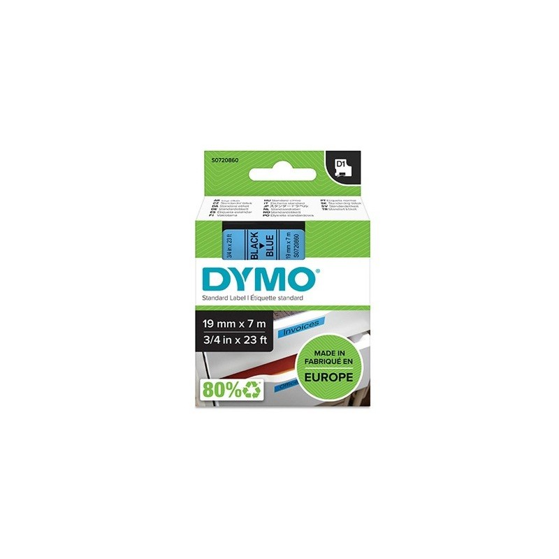 Tarrakasetti 19mm Musta/sininen Dymo 45806 - lukuisia käyttökohteita sisällä ja ulkona