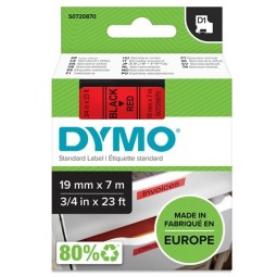 Tarrakasetti 19mm Musta/punainen Dymo 45807 - lukuisia käyttökohteita sisällä ja ulkona
