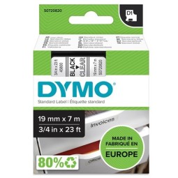 Tarrakasetti 19mm Musta/kirkas Dymo 45800 - lukuisia käyttökohteita sisällä ja ulkona