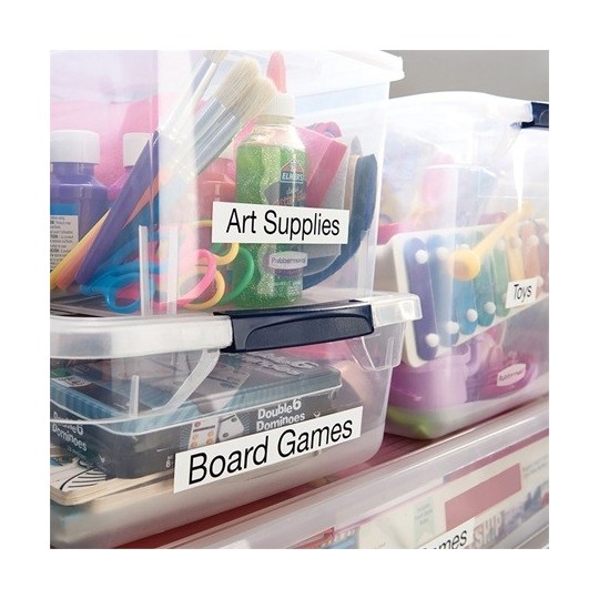 Tarrakasetti 24mm Musta/valkoinen Dymo 53713 - lukuisia käyttökohteita sisällä ja ulkona