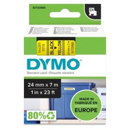 Tarrakasetti 24mm Musta/keltainen Dymo 53718 - lukuisia käyttökohteita sisällä ja ulkona