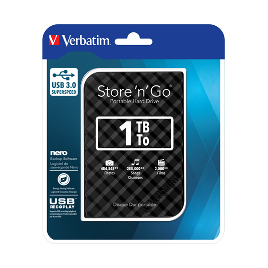 Verbatim Store-N-Save 1TB USB3.0 Ulkoinen kovalevy
