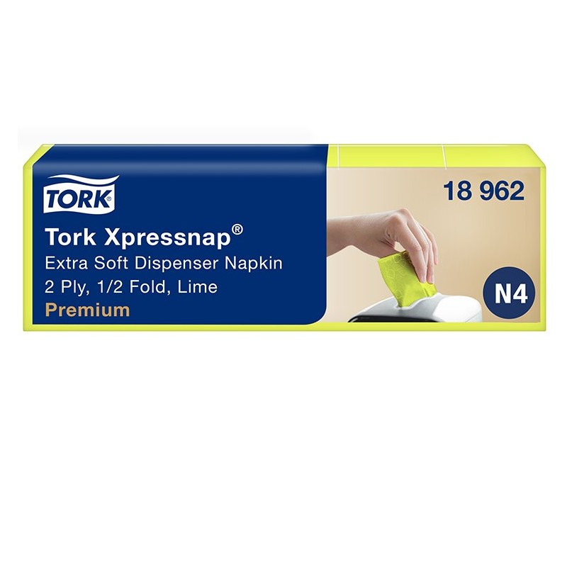 Lautasliina Tork Xpressnap N4 Lime 5x200kpl