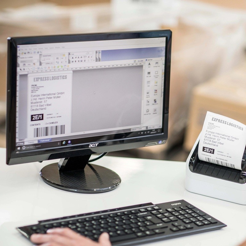 Brother QL-1110NWBc Etikettitulostin USB/LAN/WiFi/BT/MFI/AirPrint teollisuuteen ja logistiikkaan