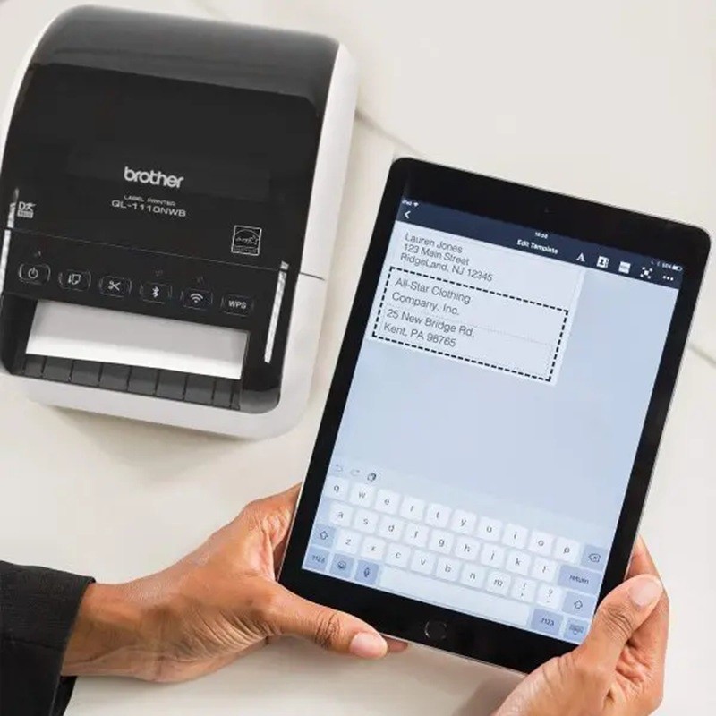 Brother QL-1110NWBc Etikettitulostin USB/LAN/WiFi/BT/MFI/AirPrint teollisuuteen ja logistiikkaan