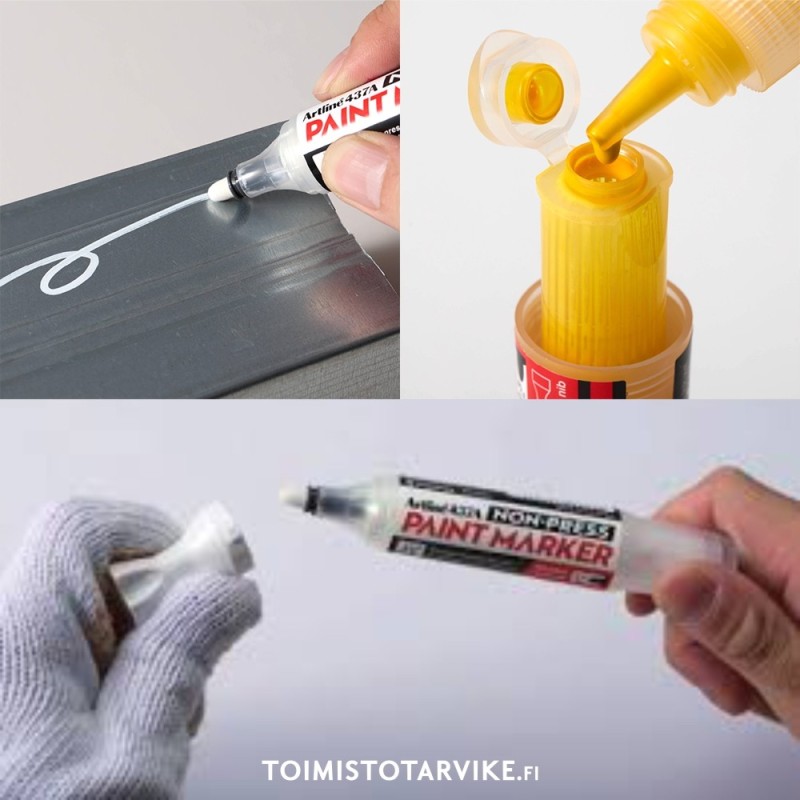 Maalikynä 2,3mm Artline 437A Non-press Paint Marker - innovatiivinen maalikynä, joka ei vaadi pumppaamista käytön aikana