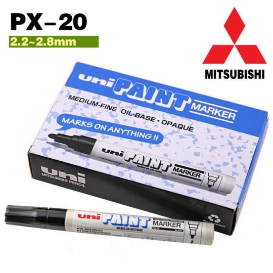 Maalikynä 2,5mm UNI PX-20 Paint Marker, markkinoiden kestävin maalitussi
